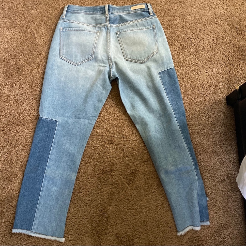 High Rise Patch Work Straight Jeans - image 2